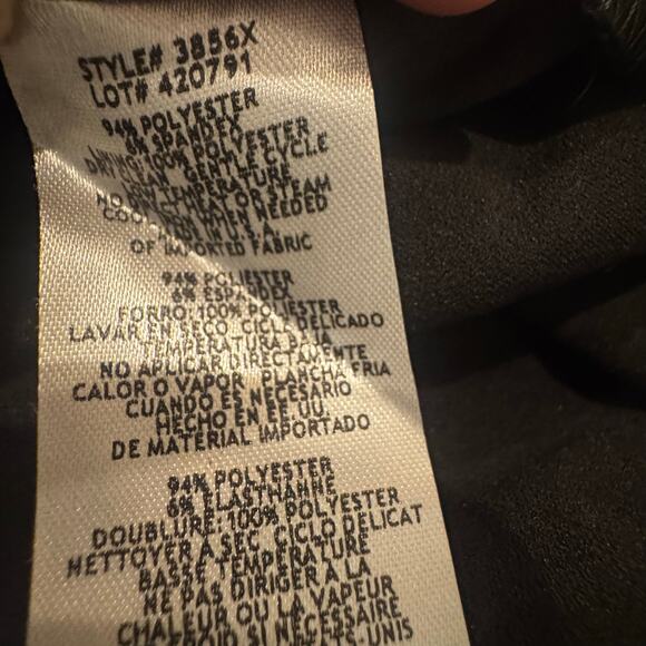 XSCAPE Women's Ruffled Off-the-Shoulder Short Sleeve Crepe Sheath Gown 12 NWT - Picture 11 of 14